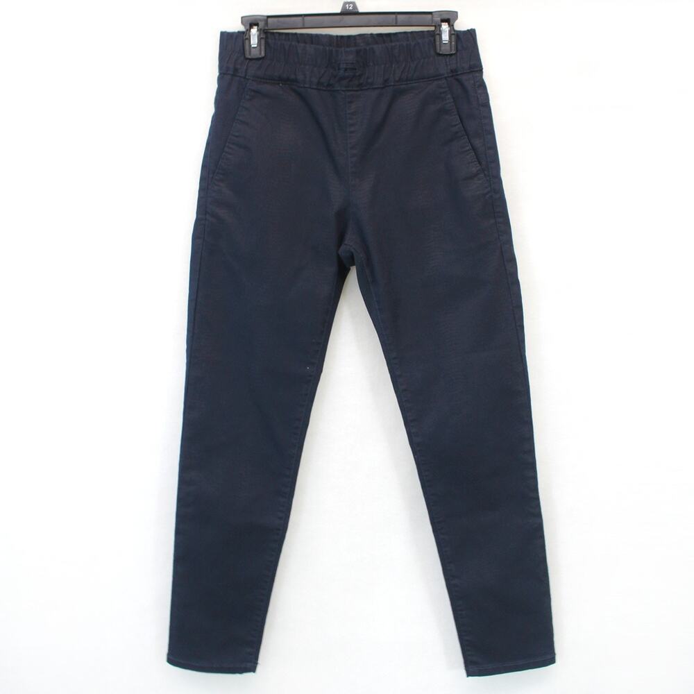 Flog Skinny Jeans Jeggings Snakeskin Dark Blue Elastic Waist Pull On Size 28